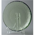 Olive Green Circle of Excellence Award Plate w/Acrylic Stand-Recycled Glass
